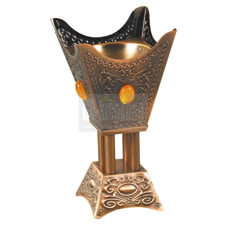 Incense Burner Square Electric Gold Incense Burner Charcoal and Electric Censer Elegant Ramadan gifts