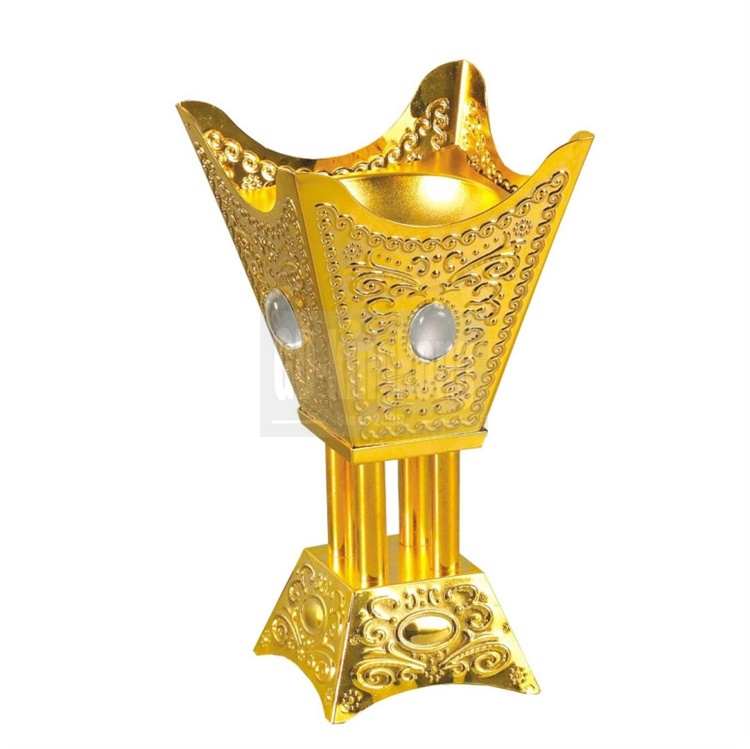 Incense Burner Square Electric Gold Incense Burner Charcoal and Electric Censer Elegant Ramadan gifts