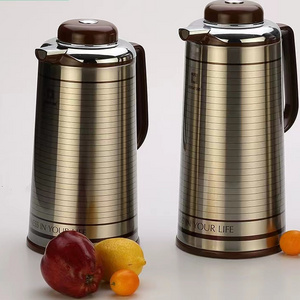 1.9L Large Capacity Thermos Coffee Pot Keep Hot Cold Bottle Jug with Handle Saudi Arabic Insulation Stainless Steel Party Modern