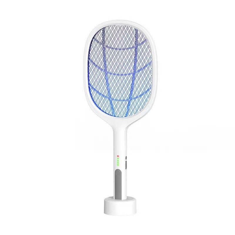 Li-Battery Insect Trap Mosquito Zapper Racket,360 Surround Light Mosquito Killer USB Charging mosquito bat with light