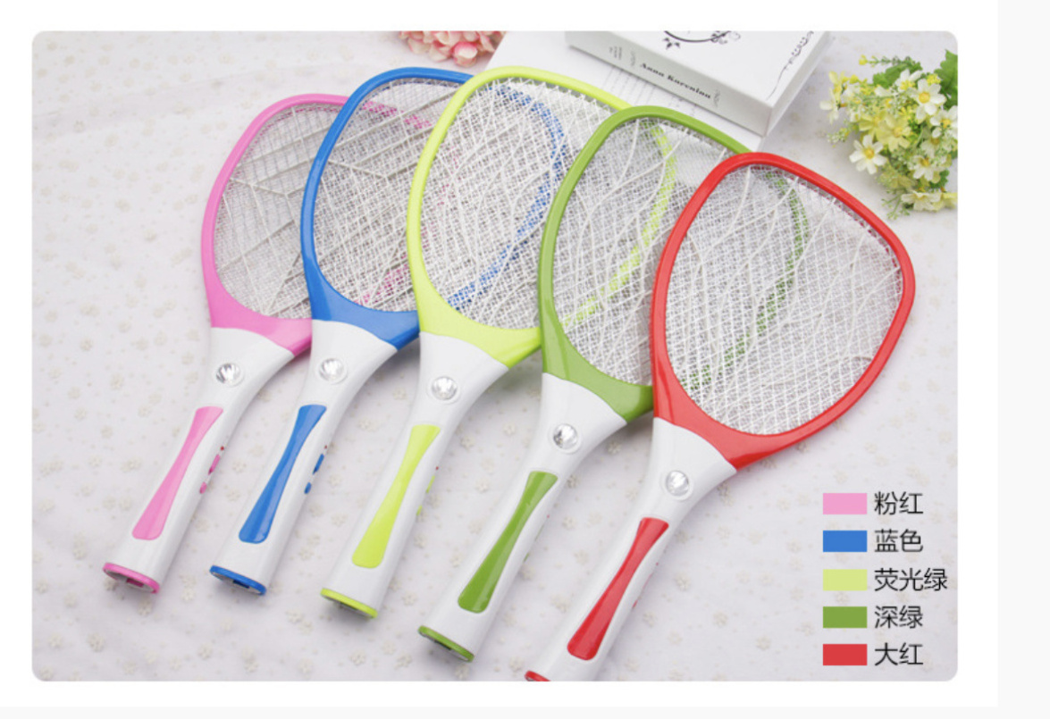 rechargeable electric fly swatter flies catcher handle mosquito swatter bat Handheld Bug Zapper Safe to Touch Racket