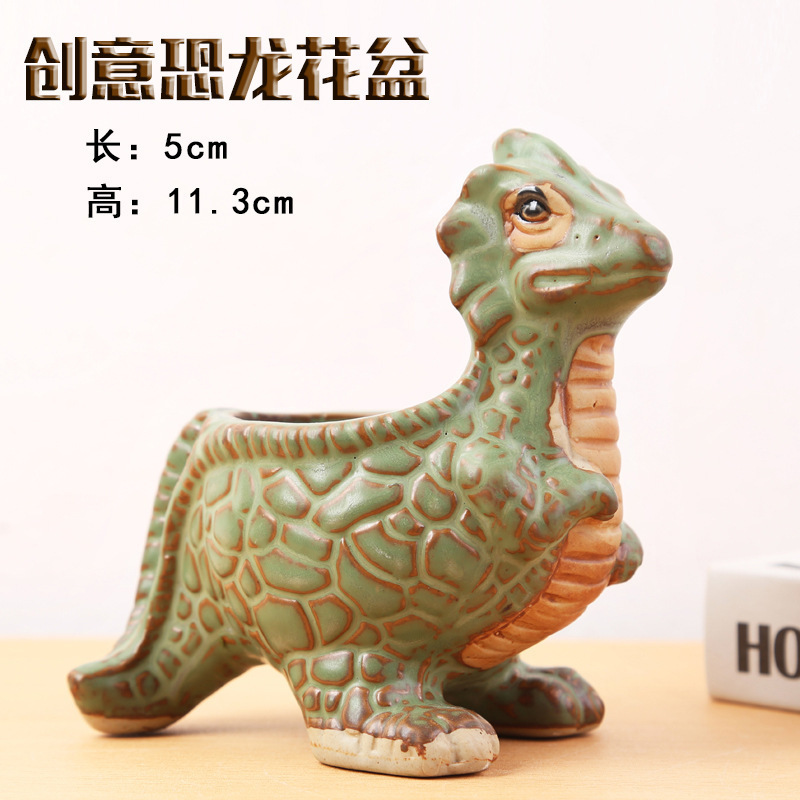 dinosaur flower pot container cute animal meat pot cartoon pot,Garden Season Animal Used with Flower