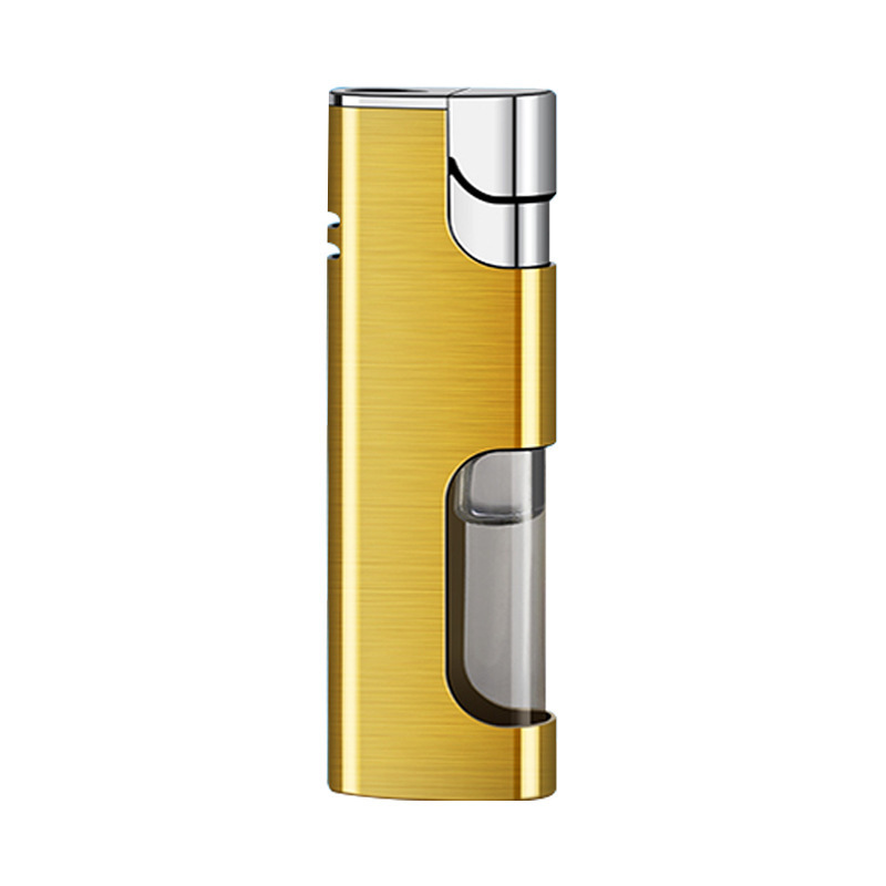 straight punch lighter gift box packaging lighter torch blue four jet flame windproof cigarette lighter