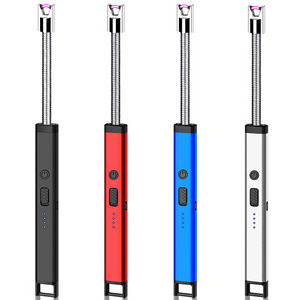 Gk 360 Degree Rotation Plasma arc Lighter USB Rechargeable Flexible Neck for Candles Aromatherapy Camping BBQ and Firework