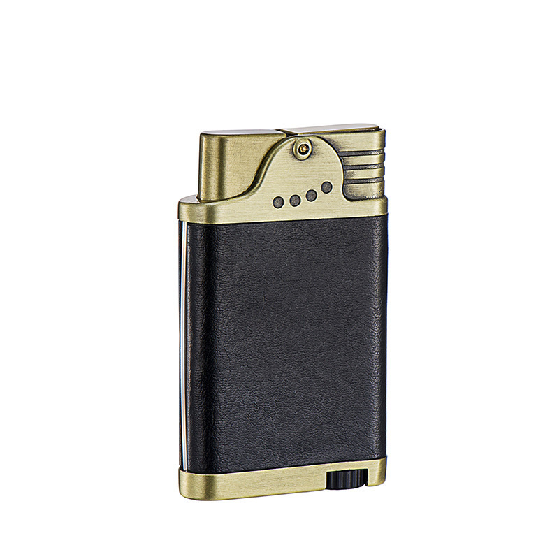 side windproof kerosene genuine kerosene gasoline cool creative side press automatic bouncing brass lighter