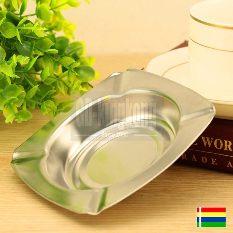 410 Hot sale Windproof smoking accessories southeast market low moq metal Stainless Steel Ashtray with custom logo