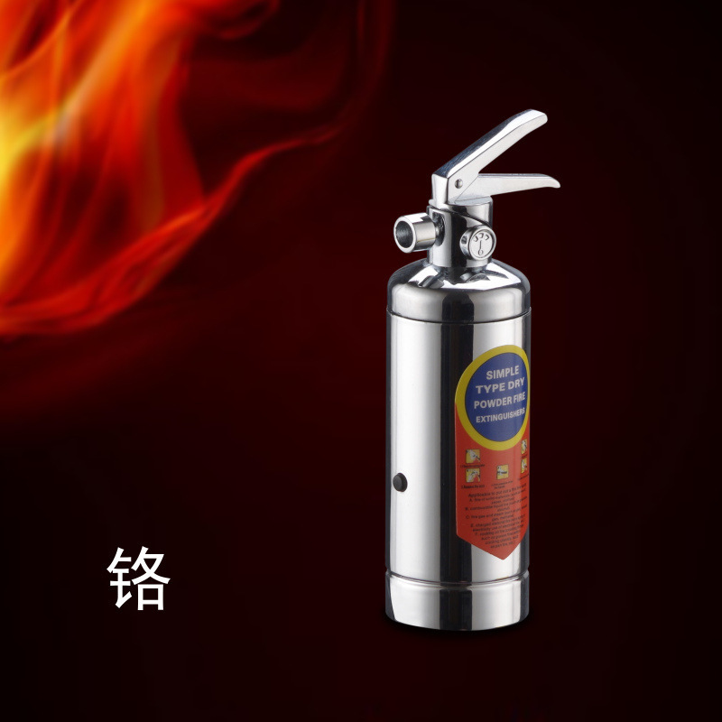 Gk Creative open flame flashlight fire extinguisher lighter inflation Refillable Gas Lighter With Laser Light