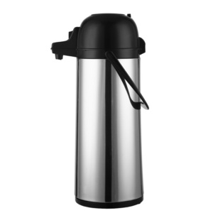 Pump Flask Thermos Air Pressure Coffee Pot Coffee Dispenser with Stainless Steel Carafe Double-Wall Vacuum Insulated Thermos