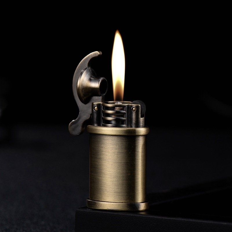 creative kerosene lighter Open Flame cigarette retro wind proof kerosene creative Lao Jiu men's lighter