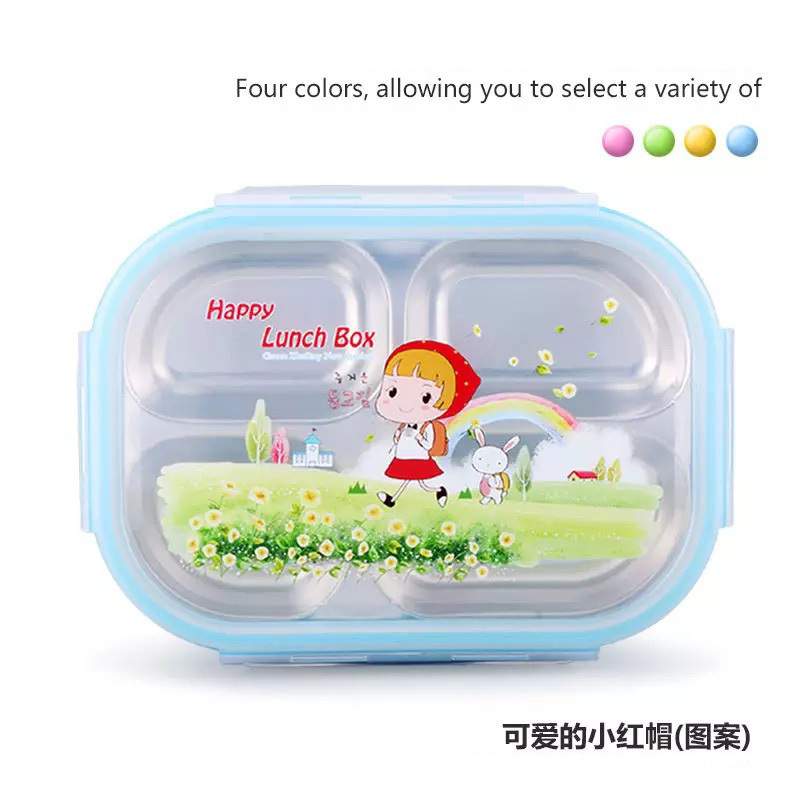 gdkk GDKINGKONG Stainless Steel Food Tray 3/4/5 Compartments Food Grade Stainless Steel Kids Tiffin Lunch Bento Boxes With Lids