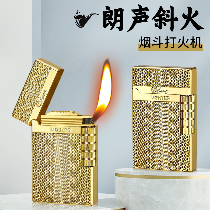 Butane Recycle Filling Cigar Lighter Gas Open Flame metal grinding wheel creative send boyfriend Cigarette Lighters in Bulk