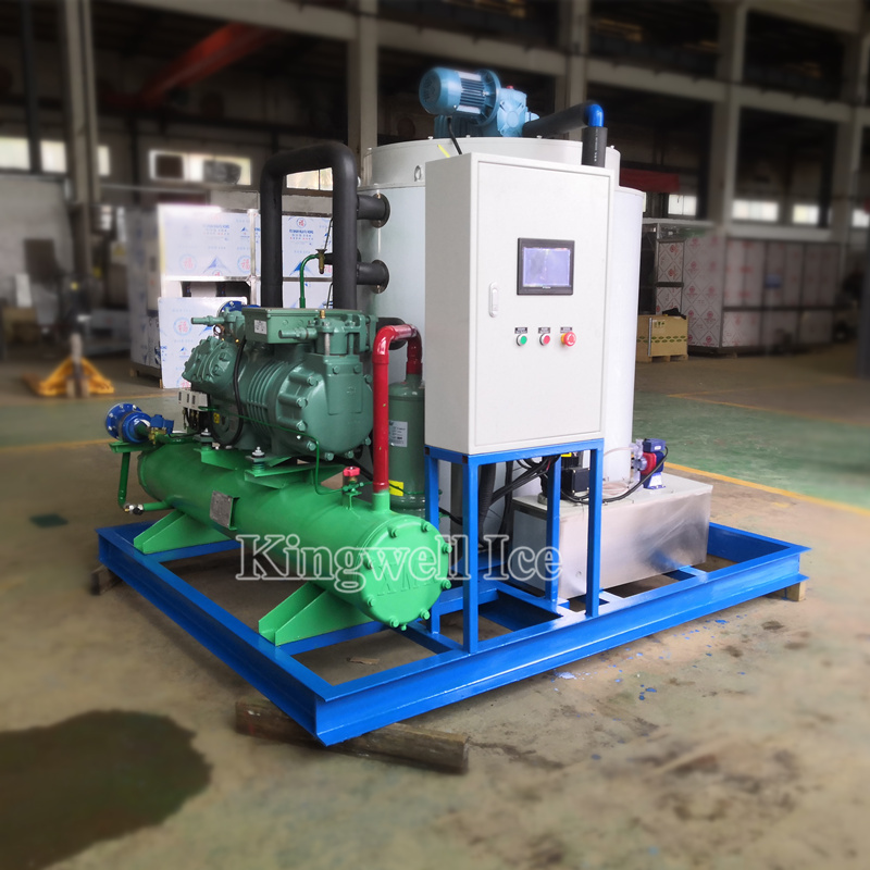 Salt water/seawater/marine flake ice machine used in fishing boat