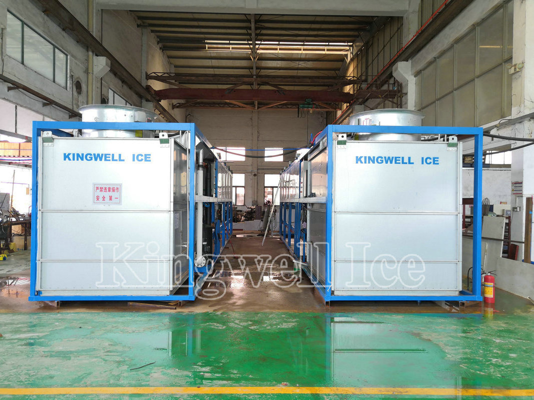 Direct cooling Ice block making machine 15 tons with automatic ice harvest and ice pushing system