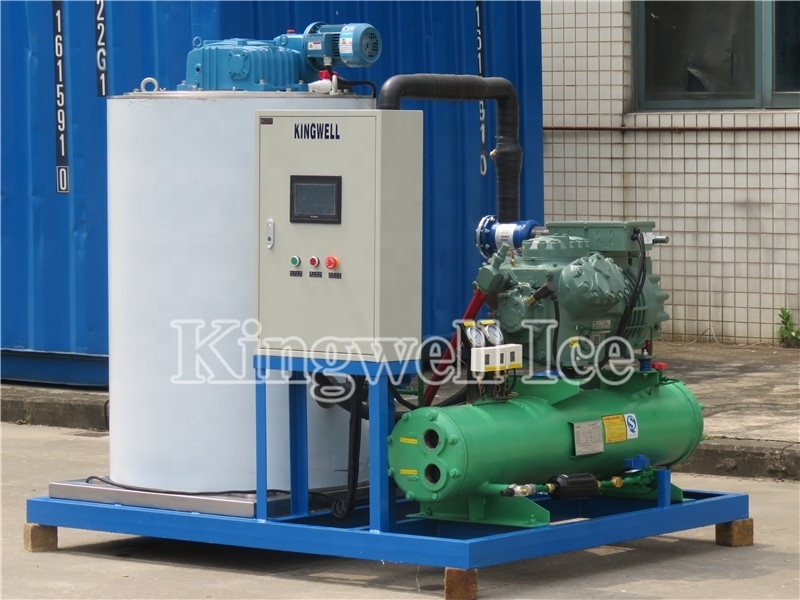 Salt water/seawater/marine flake ice machine used in fishing boat