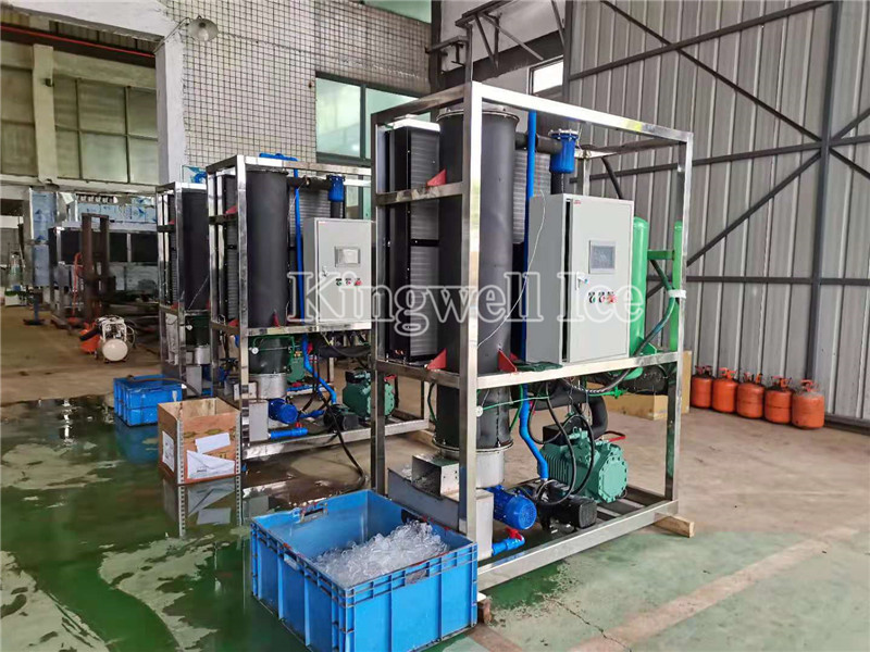 KINGWEL ice tube machine 1 ton 5 ton hielo machine industrial ice plant maker