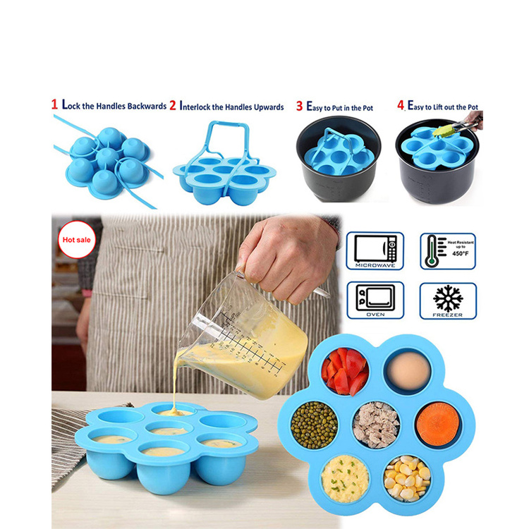 Stainless Steel Silicone Vegetable Food Steamer Basket Accessories Set Instant Pressure Pot Cooker