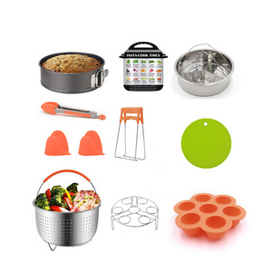 Stainless Steel Silicone Vegetable Food Steamer Basket Accessories Set Instant Pressure Pot Cooker