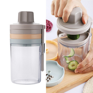 3 in 1 Kitchen Gadgets Multifunction Onion Cutter Slicer Food Grinder Vegetable Shredder Rotary stainless steel Cheese Grater