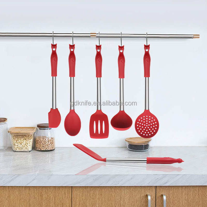 Wholesale Silicone Cooking Shovel Spoon Set Durable Kitchen Utensils With PP Handle Silicone Kitchen Utensils