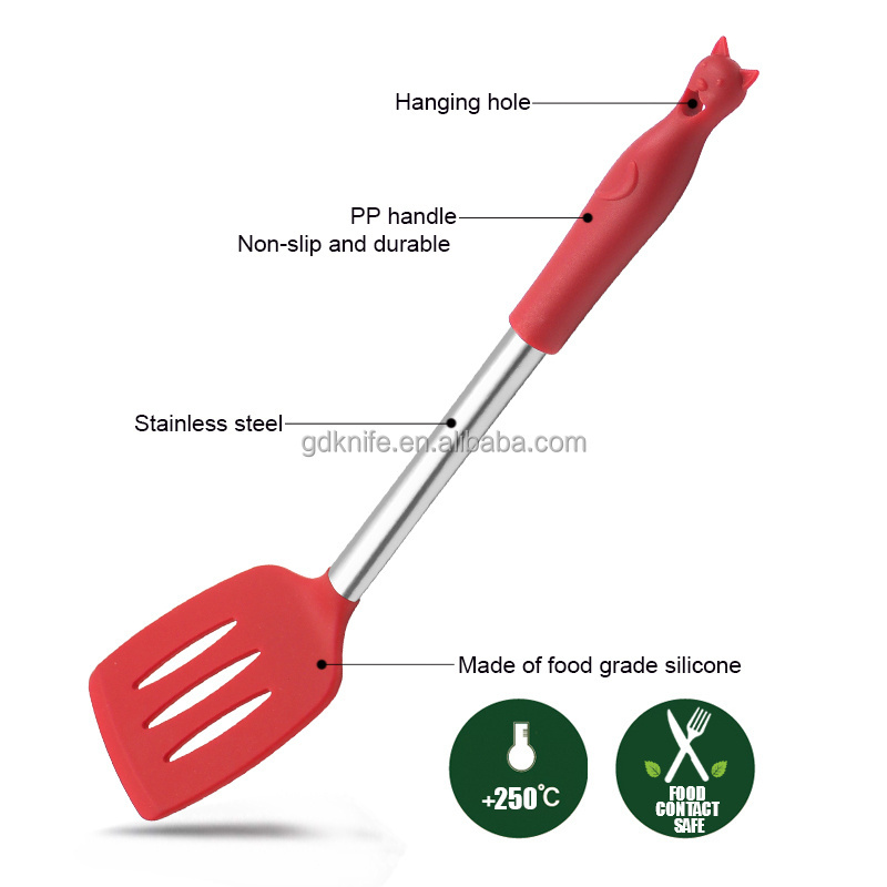 Wholesale Silicone Cooking Shovel Spoon Set Durable Kitchen Utensils With PP Handle Silicone Kitchen Utensils