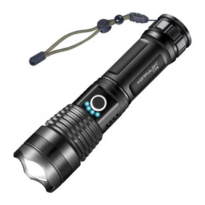 Konfulon New Releases 2024 Waterproof 2200mAh USB Rechargeable Flashlight 30W Most Powerful Portable LED Flashlight Outdoor