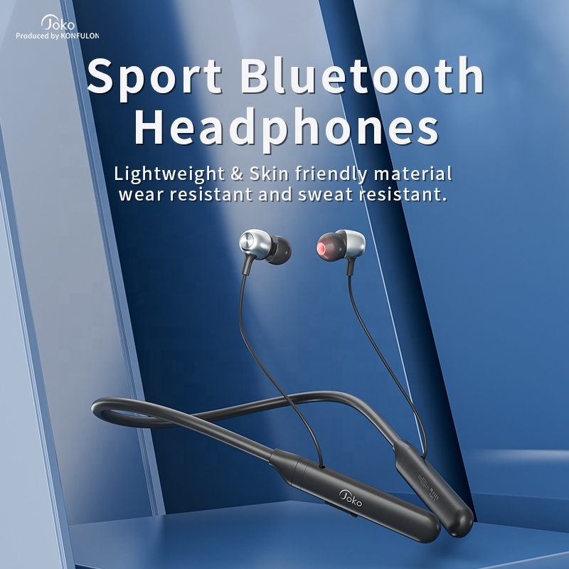 Konfulon New Releases 2024 Magnetic Blue Tooth True Wireless Stereo Headphones Sports Earbuds Neckband Earphone For Gym Sports