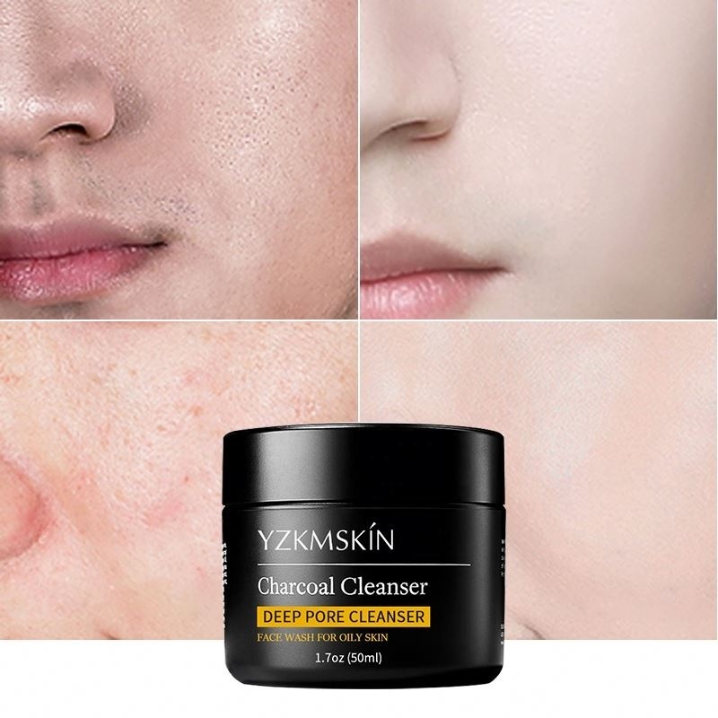 Skincare Sulfate Free Men Facial Cleansing Exfoliating with Charcoal and remove Acne Scarring Men Face Charcoal Face Wash