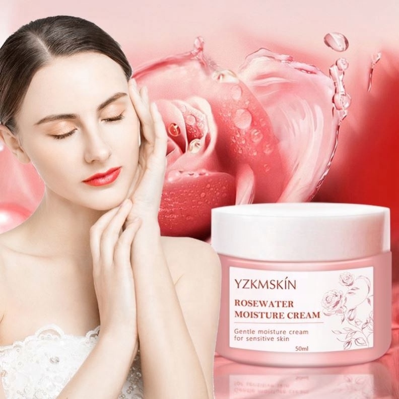 Natural Brightening collagen repairing cream facial skin lightening dark spot removal anti aging moisturizer rose face cream