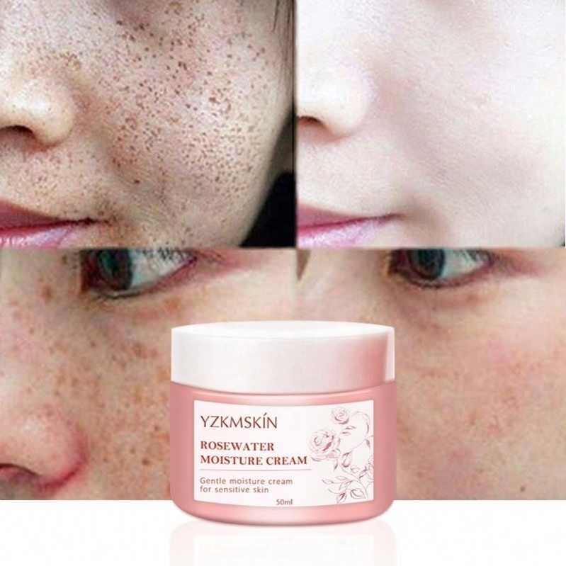 Natural Brightening collagen repairing cream facial skin lightening dark spot removal anti aging moisturizer rose face cream