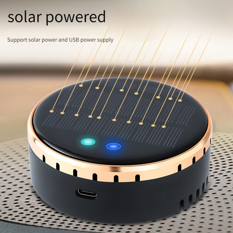 Solar-Powered Car Air Purifier with Household Deodorization Features Second-Hand Smoke Elimination and Air Purification