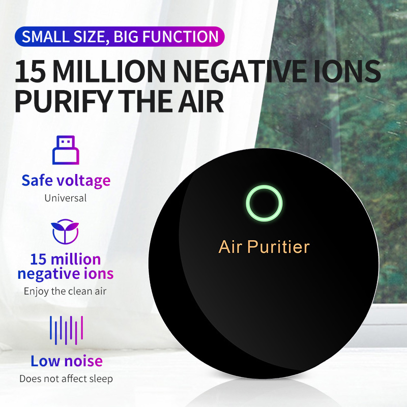 Portable Mini Air Purifier Plug-In Negative Ion Freshener for Household and Hotel Use Effective Smoke and Pet Smell Removal