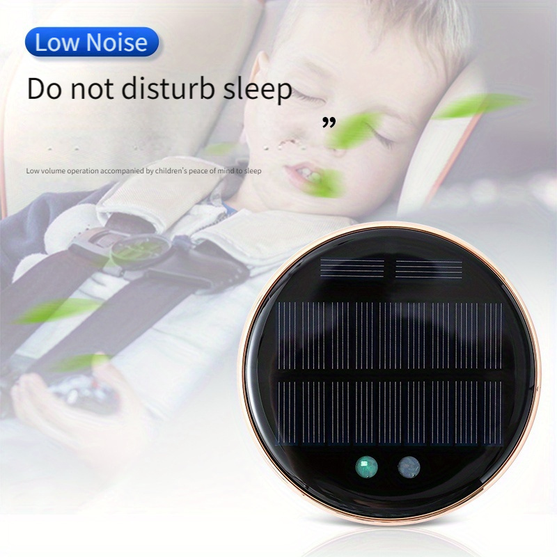 Solar-Powered Car Air Purifier with Household Deodorization Features Second-Hand Smoke Elimination and Air Purification