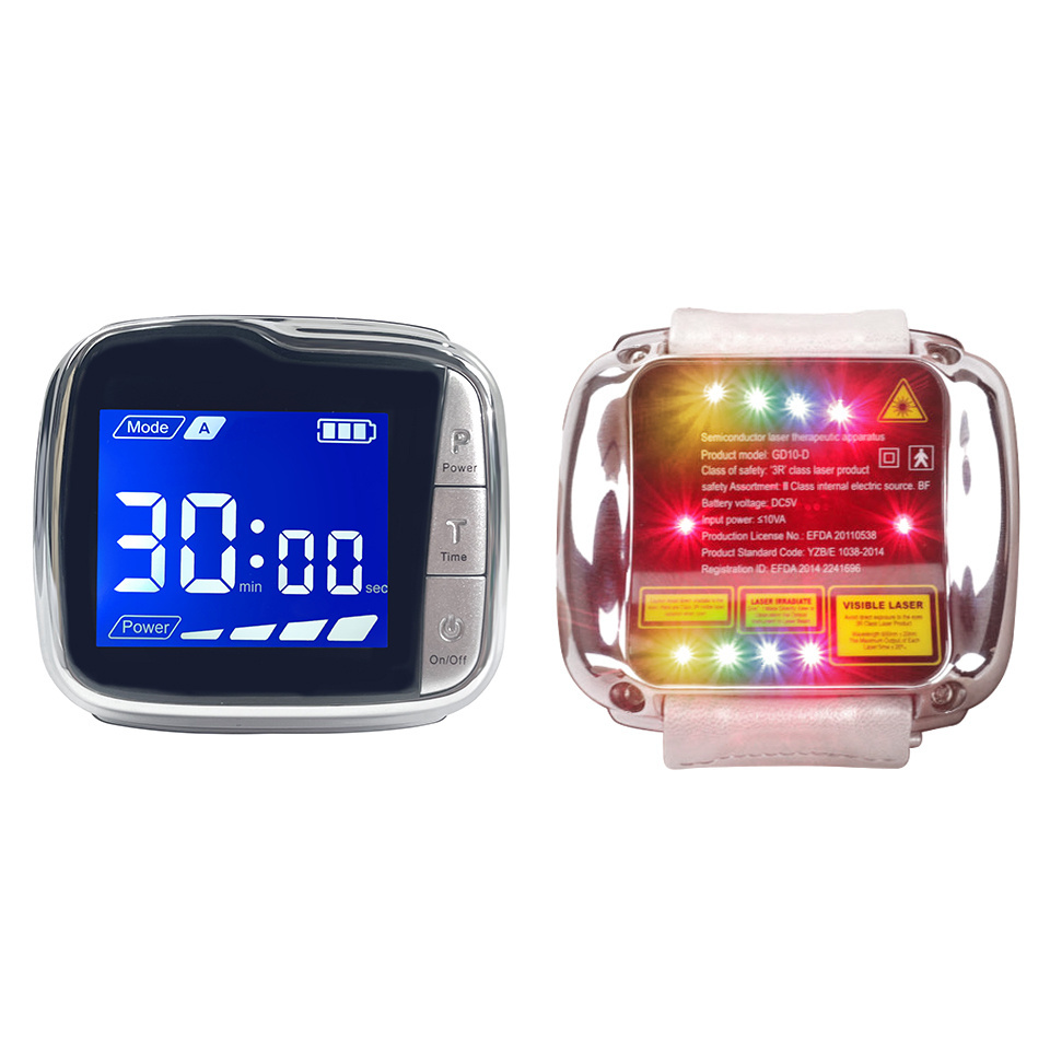 Distributor Wanted Four Color Watch Medical Multifunction Cold Laser Therapy Device for High Blood Pressure, Diabetes, Rhinitis