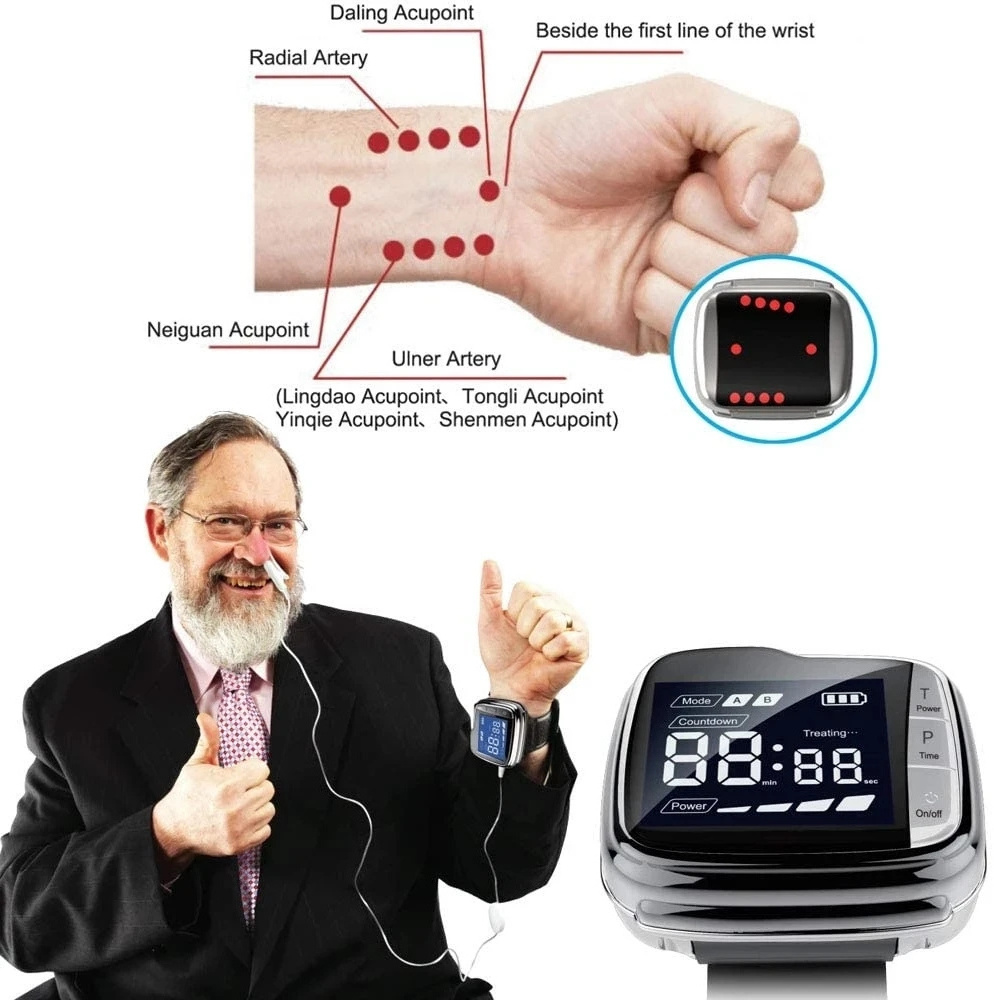 Class 3b Inner Ear Tinnitus lllt Cold Laser Therapy Wrist Medical Watch Diabetic Treatment Reduce High Blood Pressure Apparatus