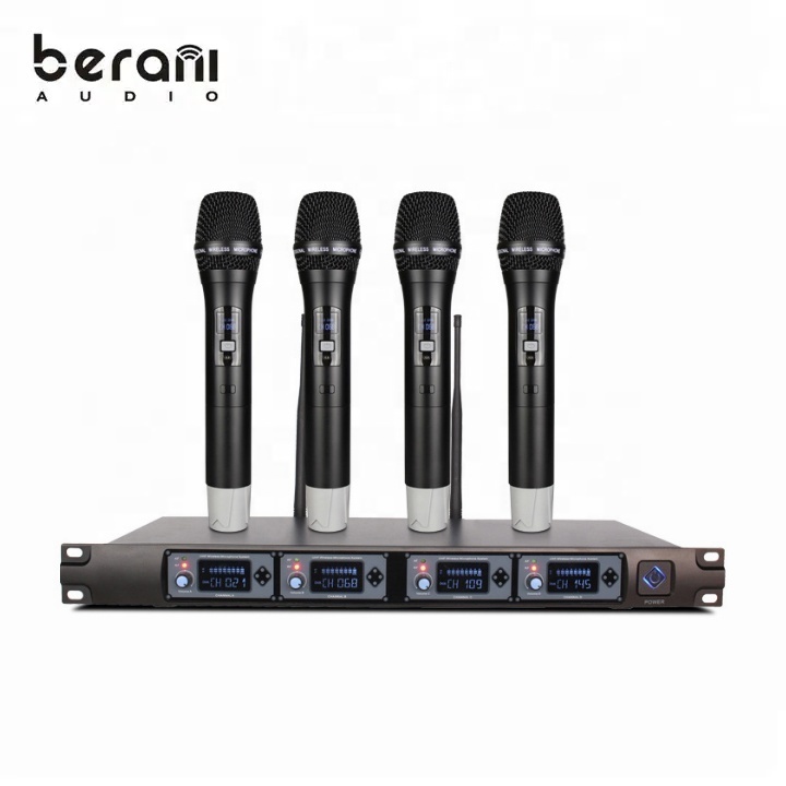 BA4000 New Product Professional Uhf Table Desktop Conference Meeting Room 4 Channels Microphone Wireless