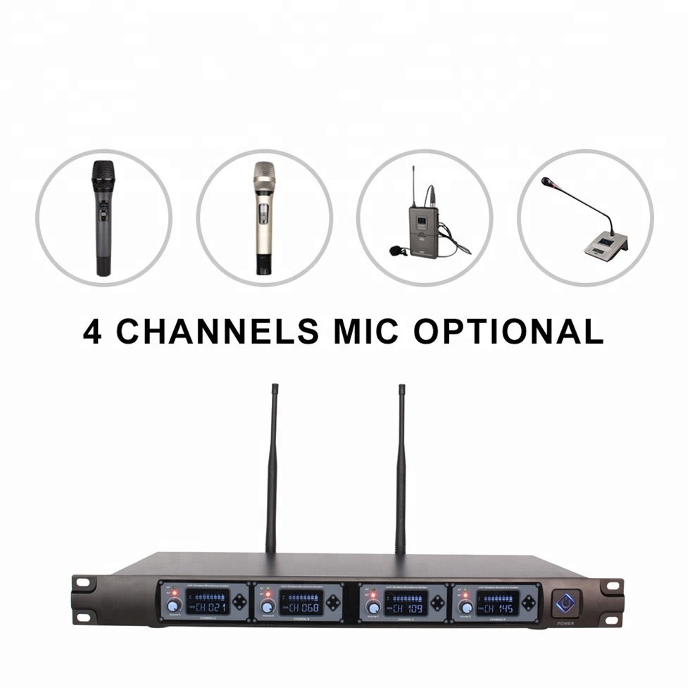 BA4000 New Product Professional Uhf Table Desktop Conference Meeting Room 4 Channels Microphone Wireless