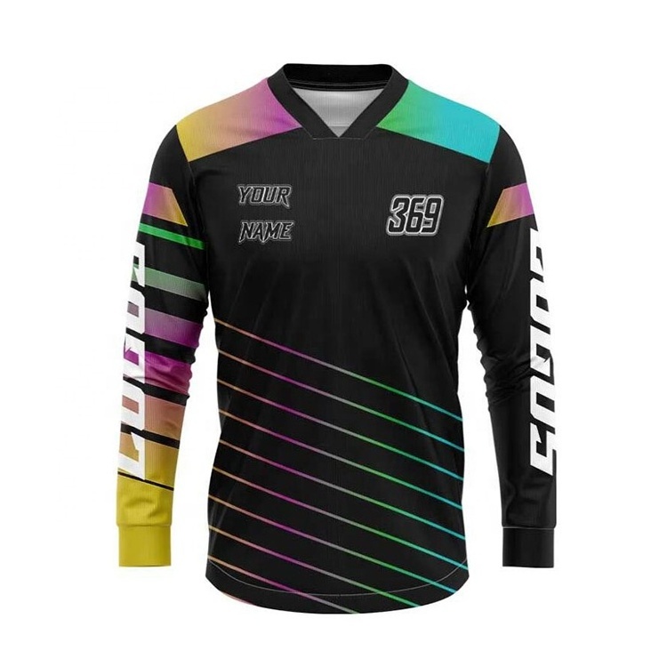 Wholesale sublimated motocross jerseys racing shirt blank custom plain long sleeve motorcycle jersey