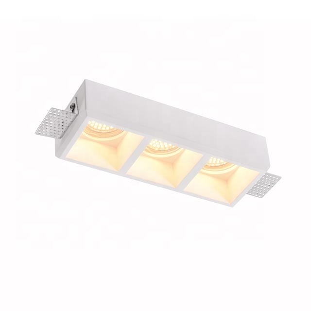 GDLED Down Light Gypsum Plaster Recessed Ceiling Light GU10 5W Trimless Spot Light