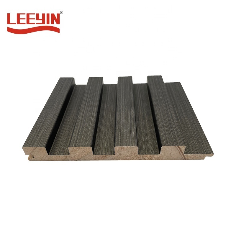 Building Board Solid Wood Anti-mould Accent Panel PVC Slat Panels Fluted Wall Panel