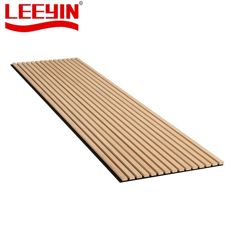 High Quality Sustainable MDF Slat Wood Wall Panel for Parlor Headboard Kitchen Ceiling Panels Akupanel