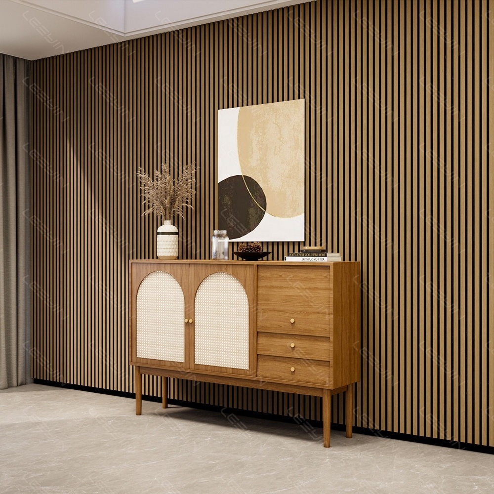 wood slatted acoustic wood veneer wall panel veneer wood veneered panel for wall