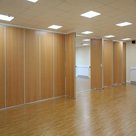 Interior Hotel Movable Soundproof Door Room Dividers Partition Wooden Office Partition