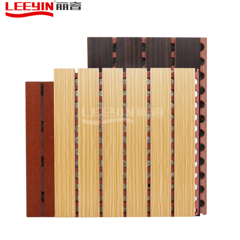 Interior Sound Absorption MDF Board Acoustic Wall Panel Wooden Grooved Acoustic Panel