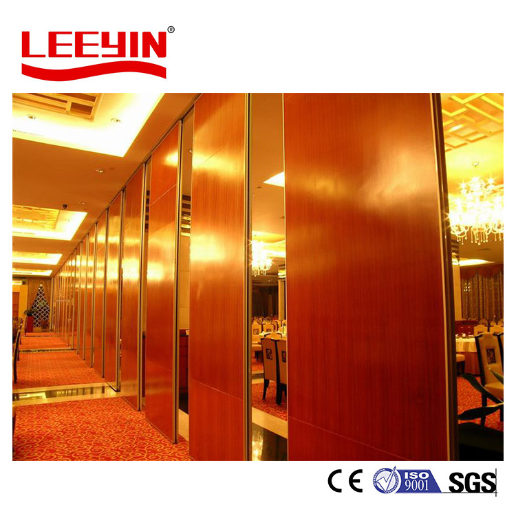 Movable Acoustic Partitions Wooden Room Dividers for Hotel Office Building Soundproof Partition Wall