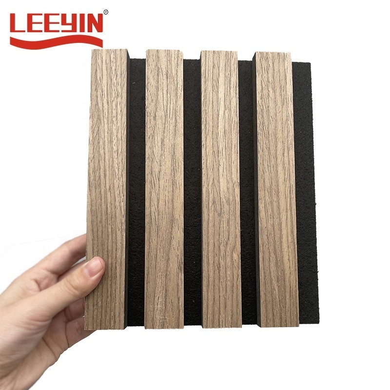 100% Sustainable Wood Slat Wall Panels Wooden Panel Ceiling for Apartment Hotel Decoration Slat Accent Wall Akupanel