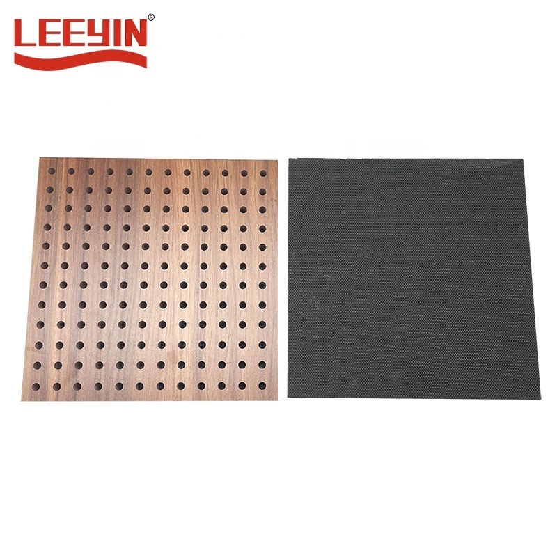 Sound Insulation Fireproof Timber Paneles Acusticos Ceiling Wall Wooden Acoustic Panels Perforated Wood Panels