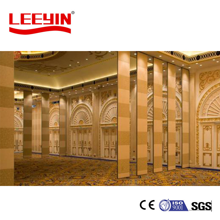 Interior Hotel Movable Soundproof Door Room Dividers Partition Wooden Office Partition