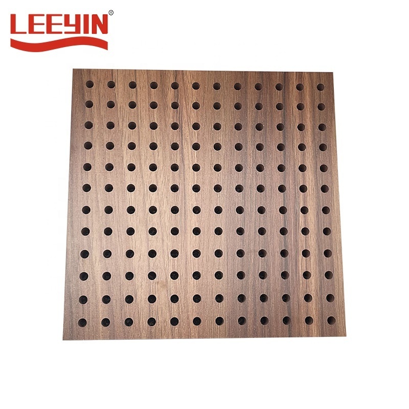 Sound Insulation Fireproof Timber Paneles Acusticos Ceiling Wall Wooden Acoustic Panels Perforated Wood Panels