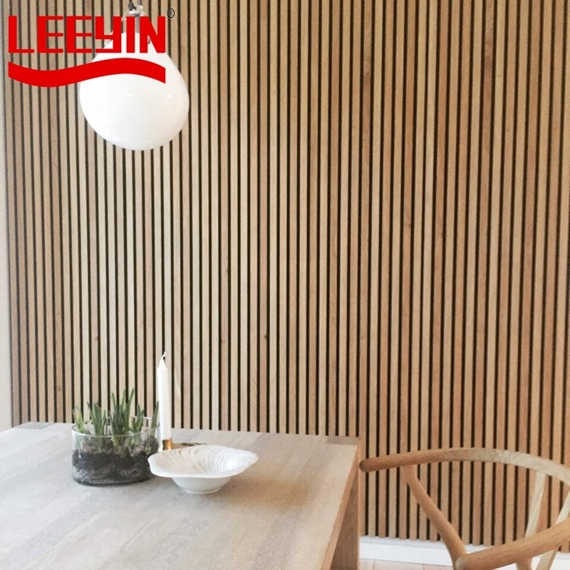 High Quality Sustainable MDF Slat Wood Wall Panel for Parlor Headboard Kitchen Ceiling Panels Akupanel