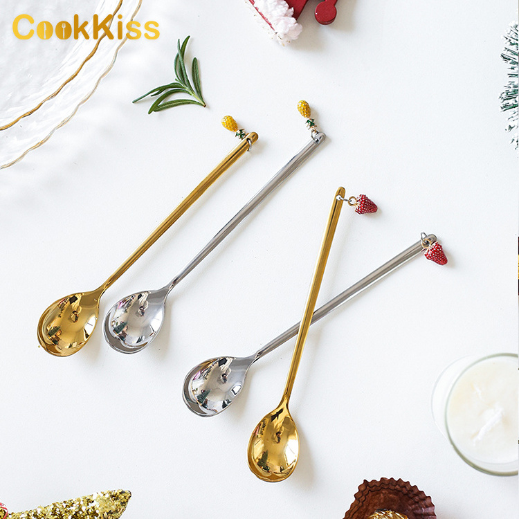 Custom Christmas Tea Spoon Promotion Teaspoon Stainless Steel Mixing Silver Metal Coffee Spoon